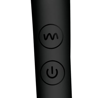 XR BRANDS - MASTER SERIES 10X VIBRA-CRESCENT DILDO VIBRATÓRIO DE SILICONE COM DUPLA EXTREMIDADE PRETO