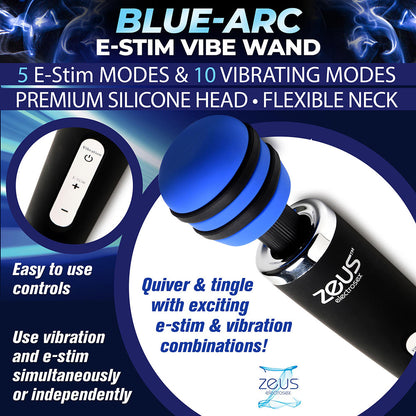 XR BRANDS - ZEUS ELECTROSEX E-STIM VIBRATING WAND MASSAGER