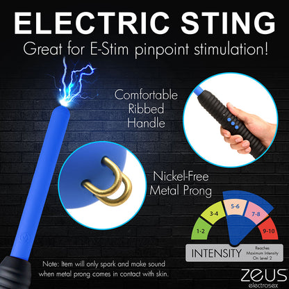 XR BRANDS - ZEUS ELECTROSEX SHOCK ROD E-STIM ZAPPING WAND