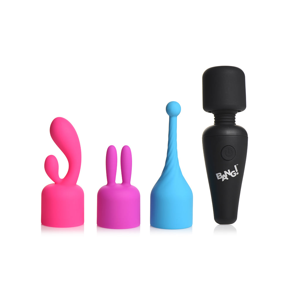 XR BRANDS - BANG! 10X MINI WAND WITH 3 ATTACHMENTS