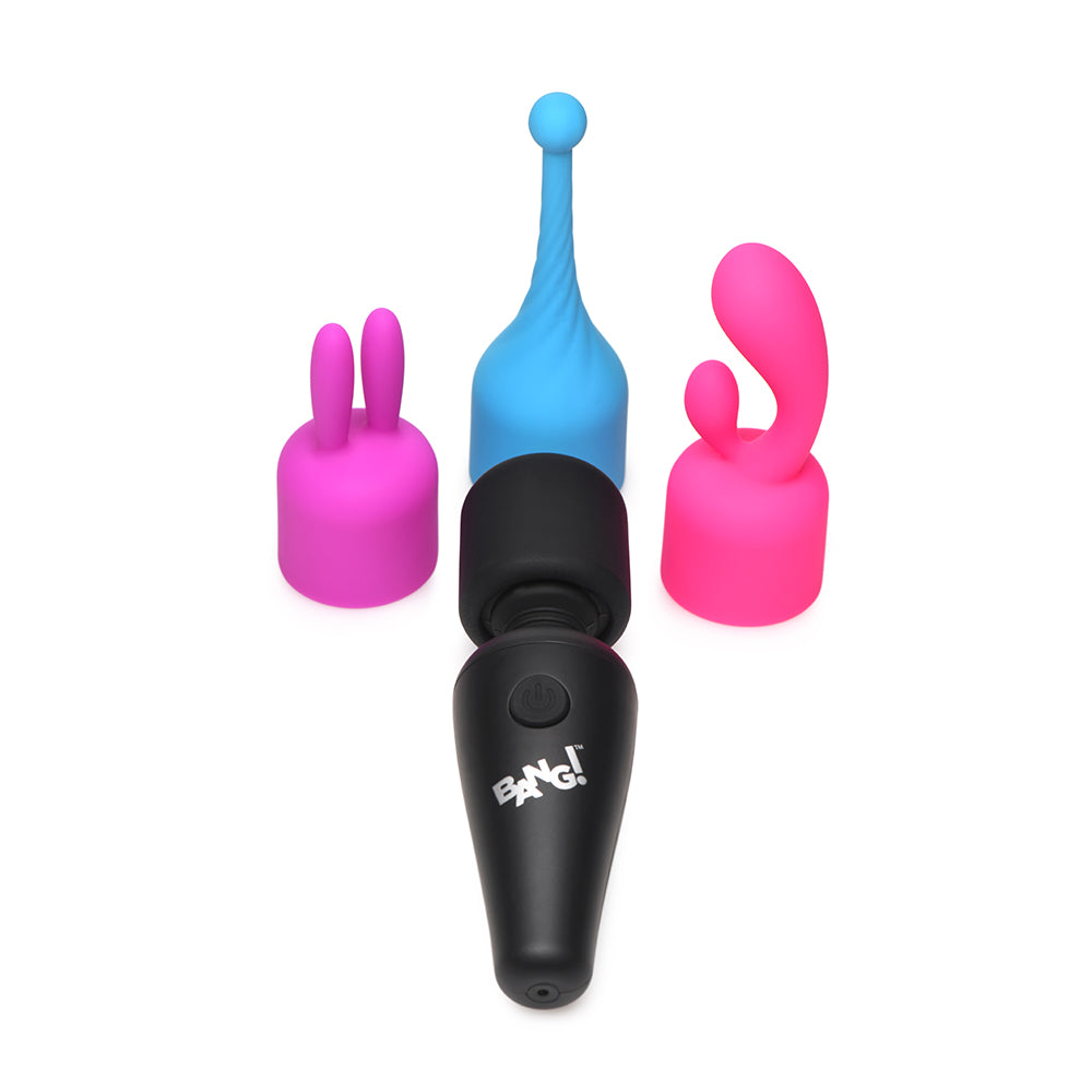 XR BRANDS - BANG! 10X MINI WAND WITH 3 ATTACHMENTS