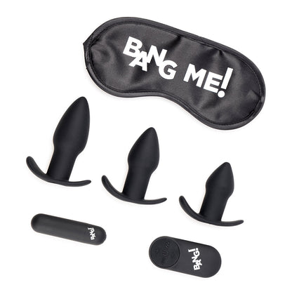 XR BRANDS - BANG! BACKDOOR ADVENTURE CONJUNTO DE 3 BUTT PLUGS, BULLET E VENDA PRETO