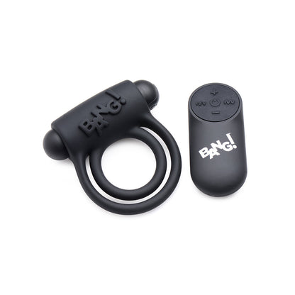 XR BRANDS - BANG! SILICONE COCK RING & BULLET WITH REMOTE CONTROL
