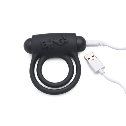XR BRANDS - BANG! SILICONE COCK RING & BULLET WITH REMOTE CONTROL
