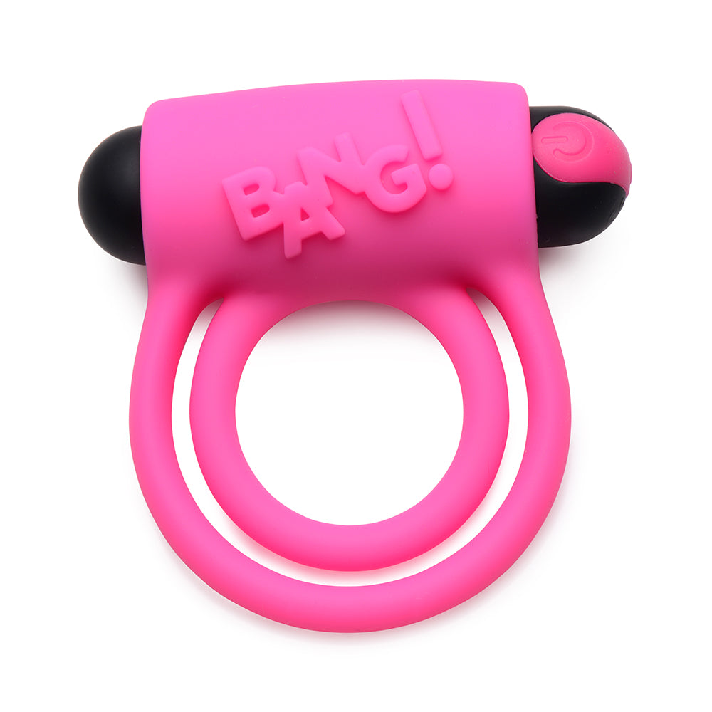 XR BRANDS - BANG! SILICONE COCK RING & BULLET WITH REMOTE CONTROL