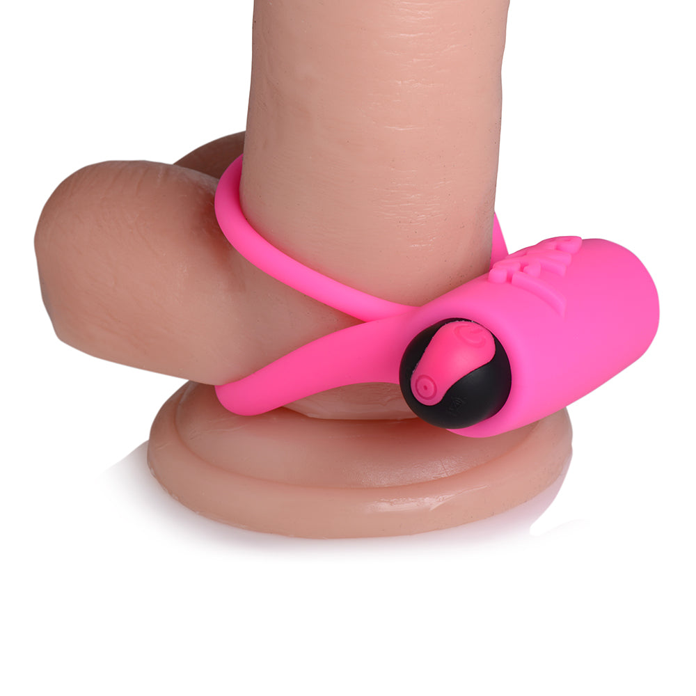 XR BRANDS - BANG! SILICONE COCK RING & BULLET WITH REMOTE CONTROL