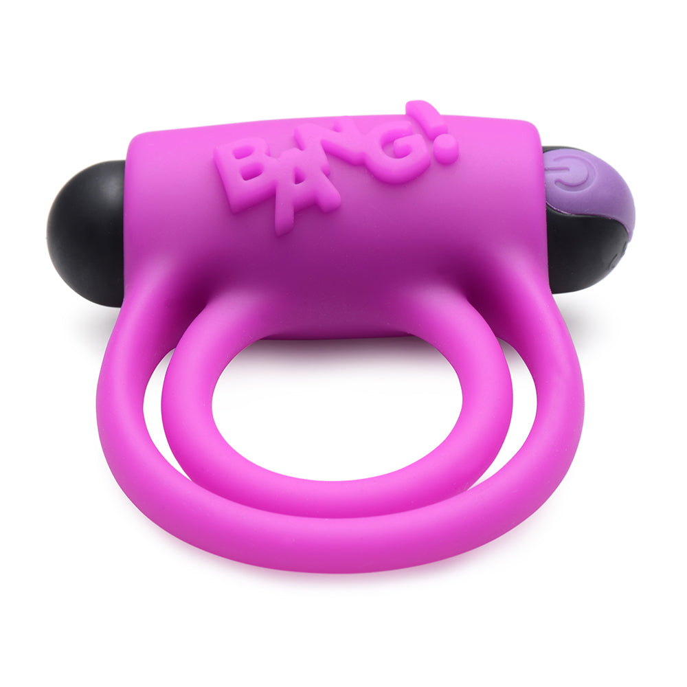 XR BRANDS - BANG! SILICONE COCK RING & BULLET WITH REMOTE CONTROL