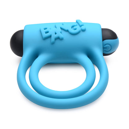 XR BRANDS - BANG! SILICONE COCK RING & BULLET WITH REMOTE CONTROL