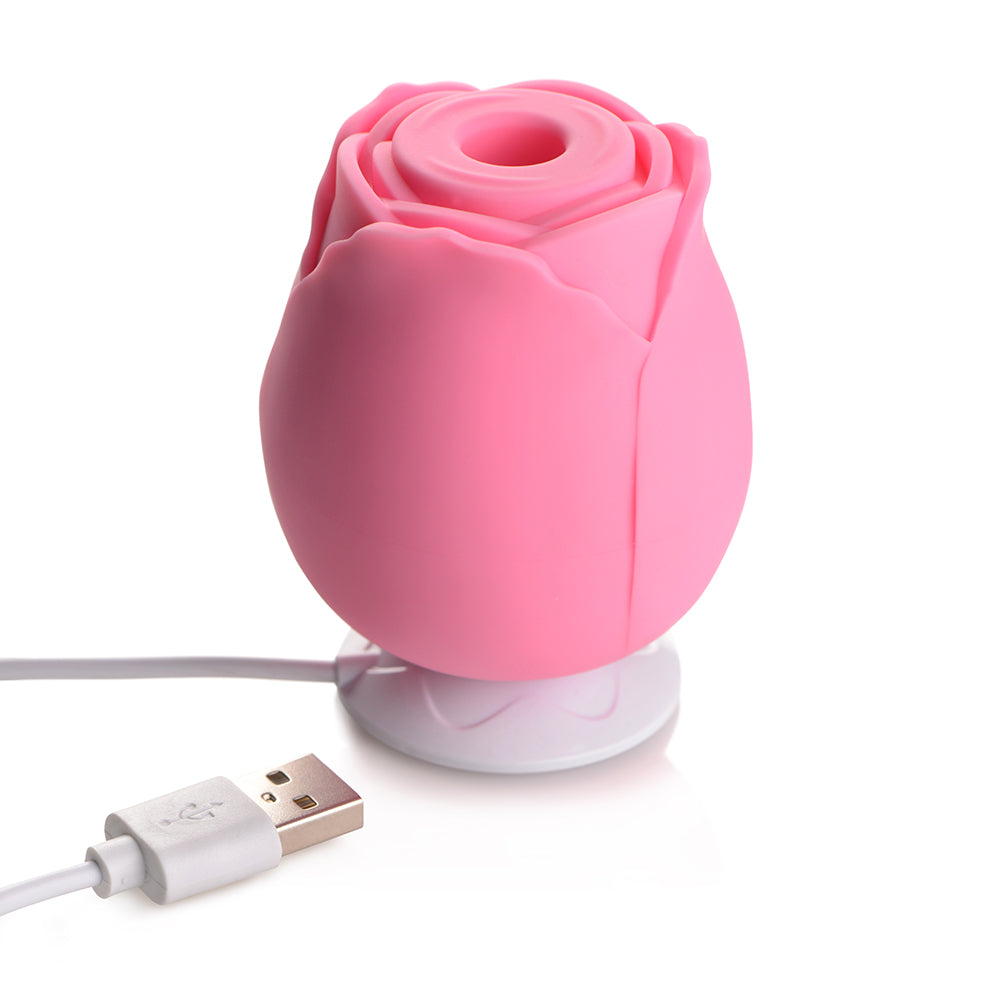 XR BRANDS - BLOOMGASM 10X WILD ROSE SILICONE SUCTION CLIT STIMULATOR
