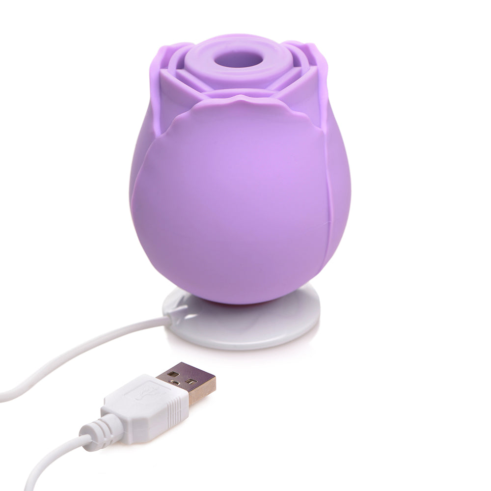 XR BRANDS - BLOOMGASM 10X WILD ROSE SILICONE SUCTION CLIT STIMULATOR