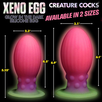XR BRANDS - CREATURE COCKS XENO GLOW-IN-THE-DARK SILICONE EGG