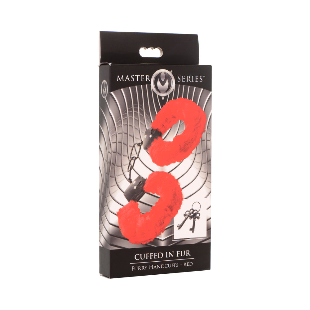 XR BRANDS - MASTER SERIES CUFFED IN FUR FURRY HANDCUFFS