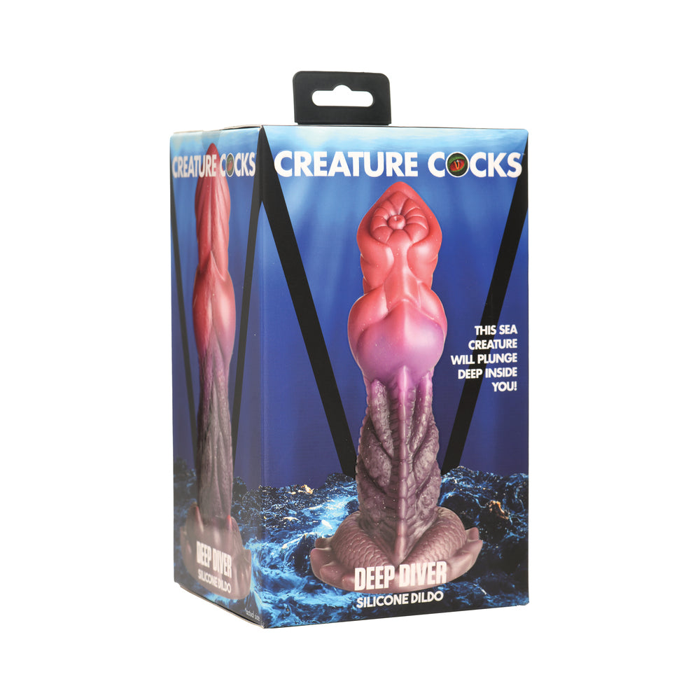 XR BRANDS - CREATURE COCKS DEEP DIVER SILICONE DILDO