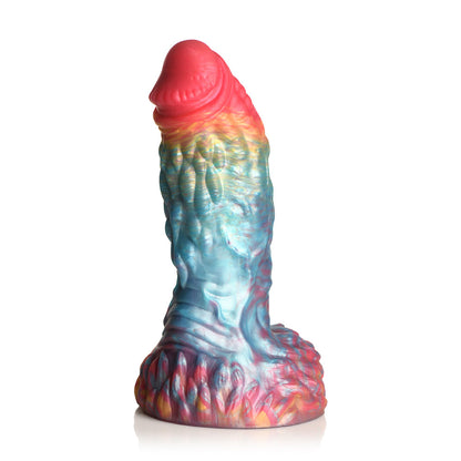 XR BRANDS - CREATURE COCKS RAINBOW PHOENIX VIBRATING SILICONE DILDO