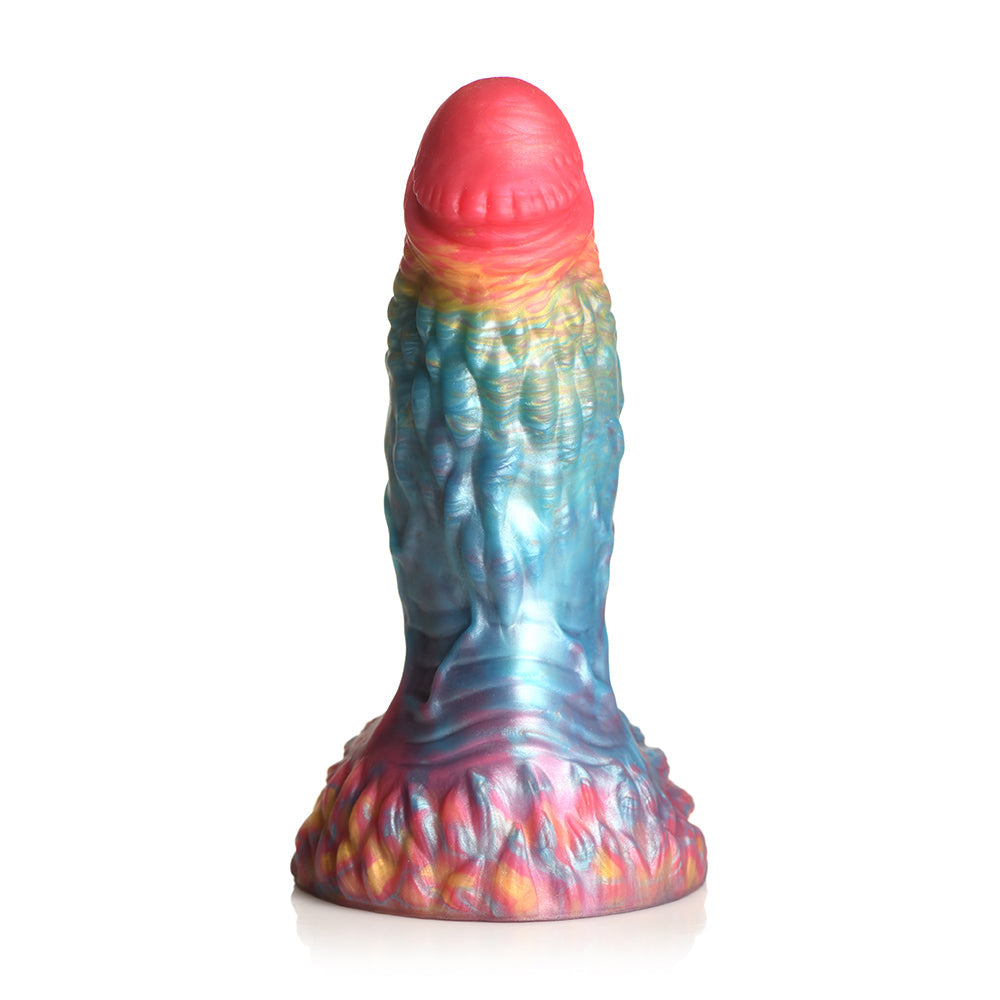 XR BRANDS - CREATURE COCKS RAINBOW PHOENIX VIBRATING SILICONE DILDO