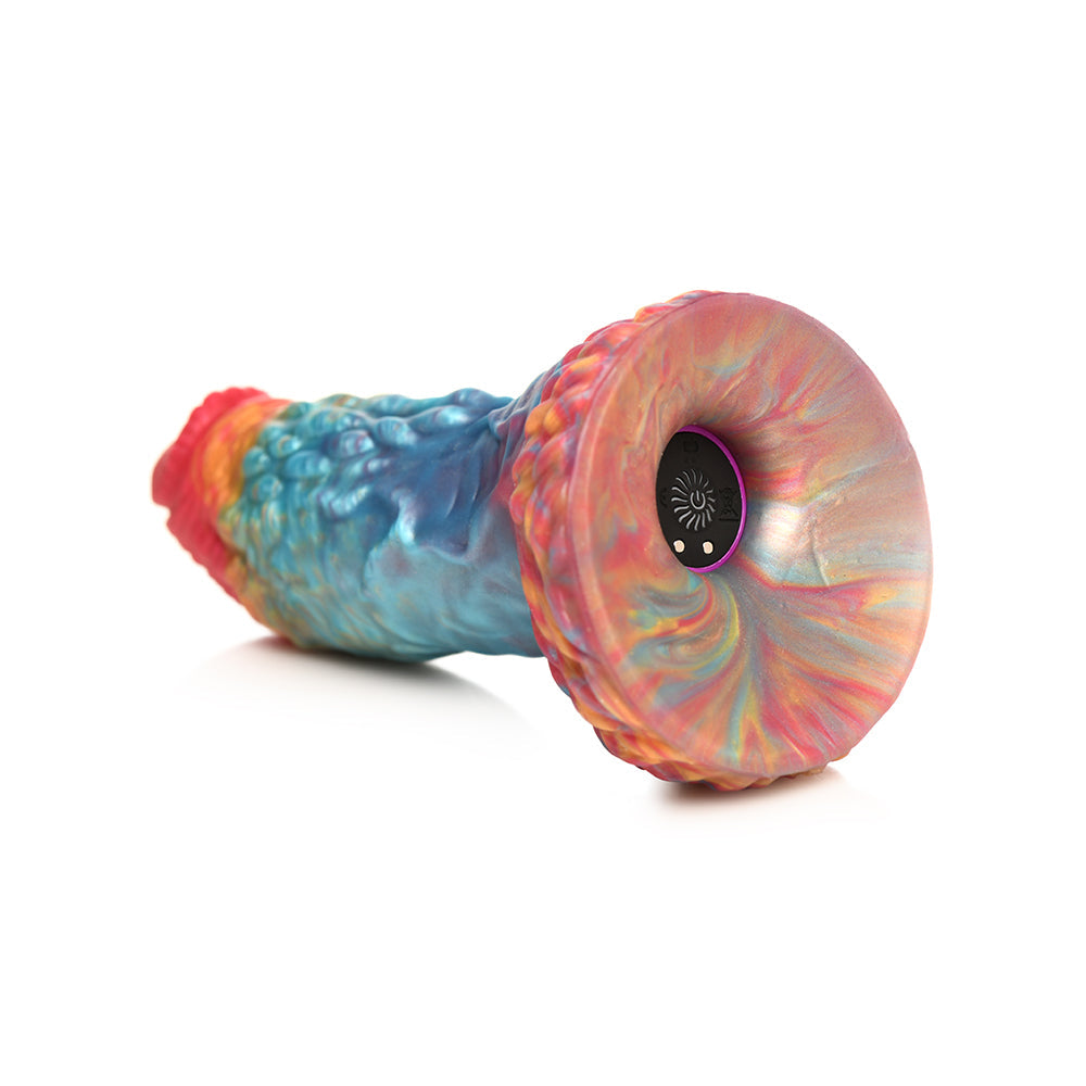 XR BRANDS - CREATURE COCKS RAINBOW PHOENIX VIBRATING SILICONE DILDO