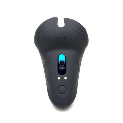 XR BRANDS - TRINITY MEN 10X SILICONE COCK & BALL RING WITH TAINT STIM AND REMOTE CONTROL