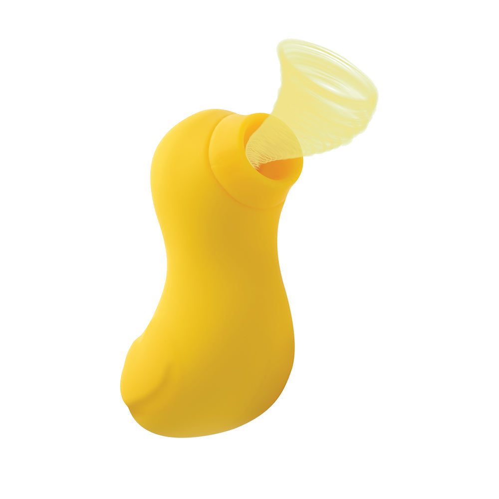 XR BRANDS - SHEGASM SUCKY DUCKY CLITORAL STIMULATOR YELLOW