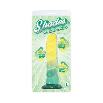 ICON BRANDS - SHADES SWIRL 7.5 IN. DILDO YELLOW/MINT