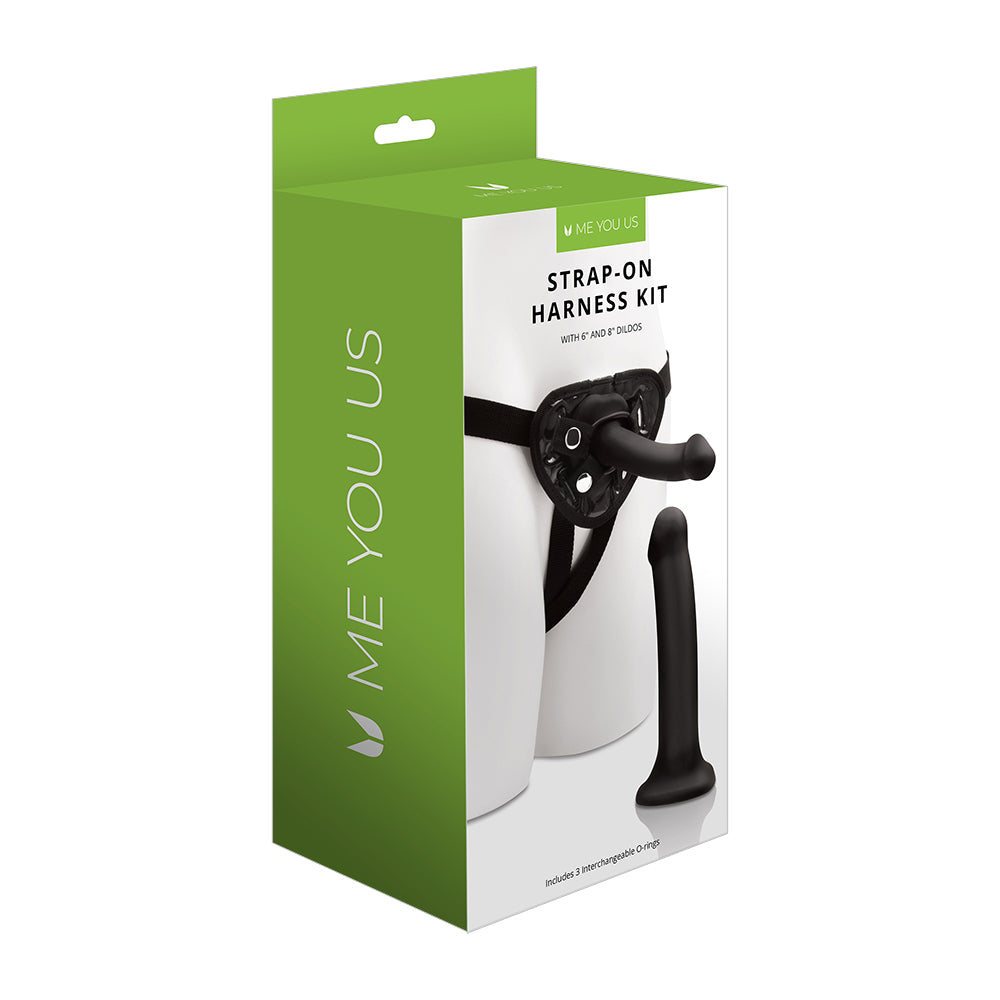 ME YOU US - STRAP-ON HARNESS KIT WITH 6 IN. AND 8 IN. DILDOS