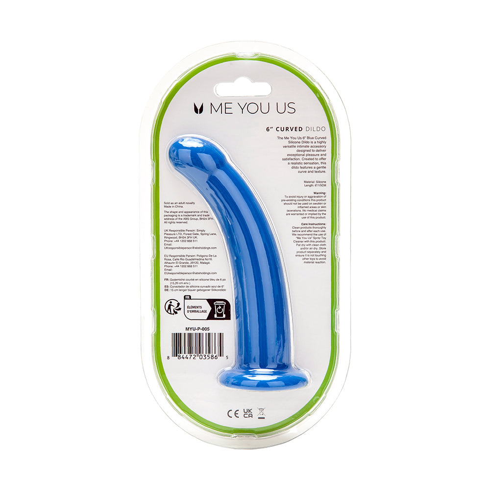 ME YOU US - 6 IN. CURVED SILICONE DILDO