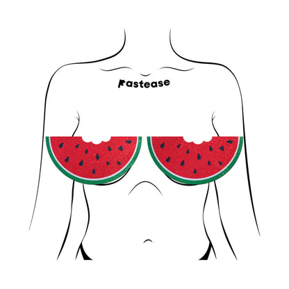 PASTEASE - WATERMELON SLICE WITH A BITE FULL BREAST COVERS SUPPOORT TAPE