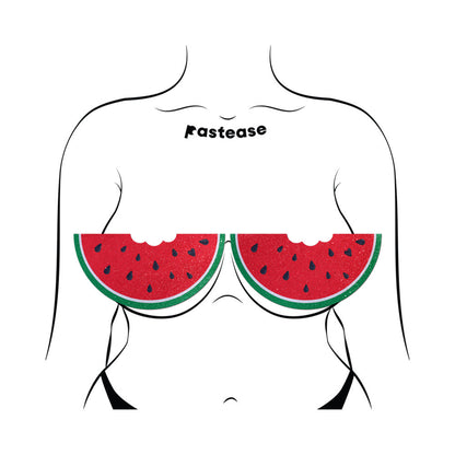 PASTEASE - WATERMELON SLICE WITH A BITE FULL BREAST COVERS SUPPOORT TAPE