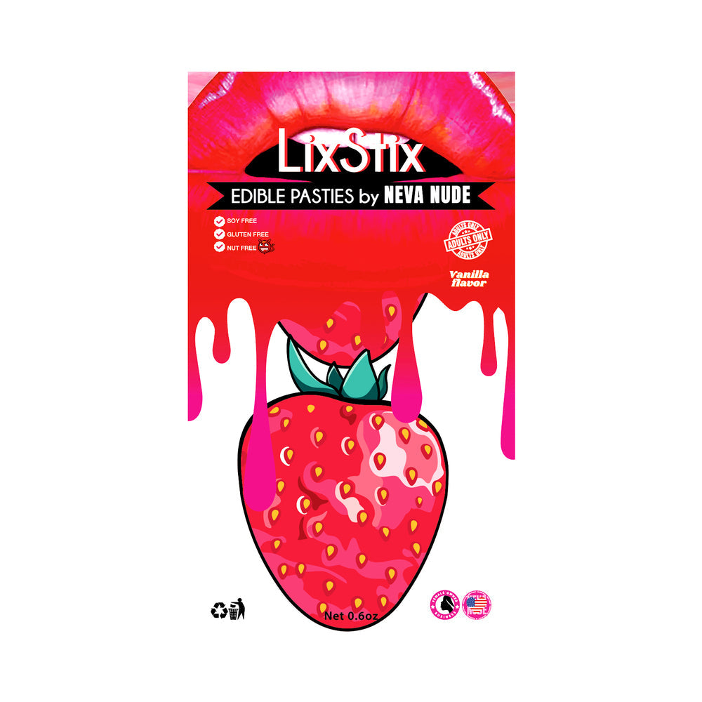NEVA NUDE - SINFULLY SWEET STRAWBERRY EDIBLE NIPPLE PASTIES
