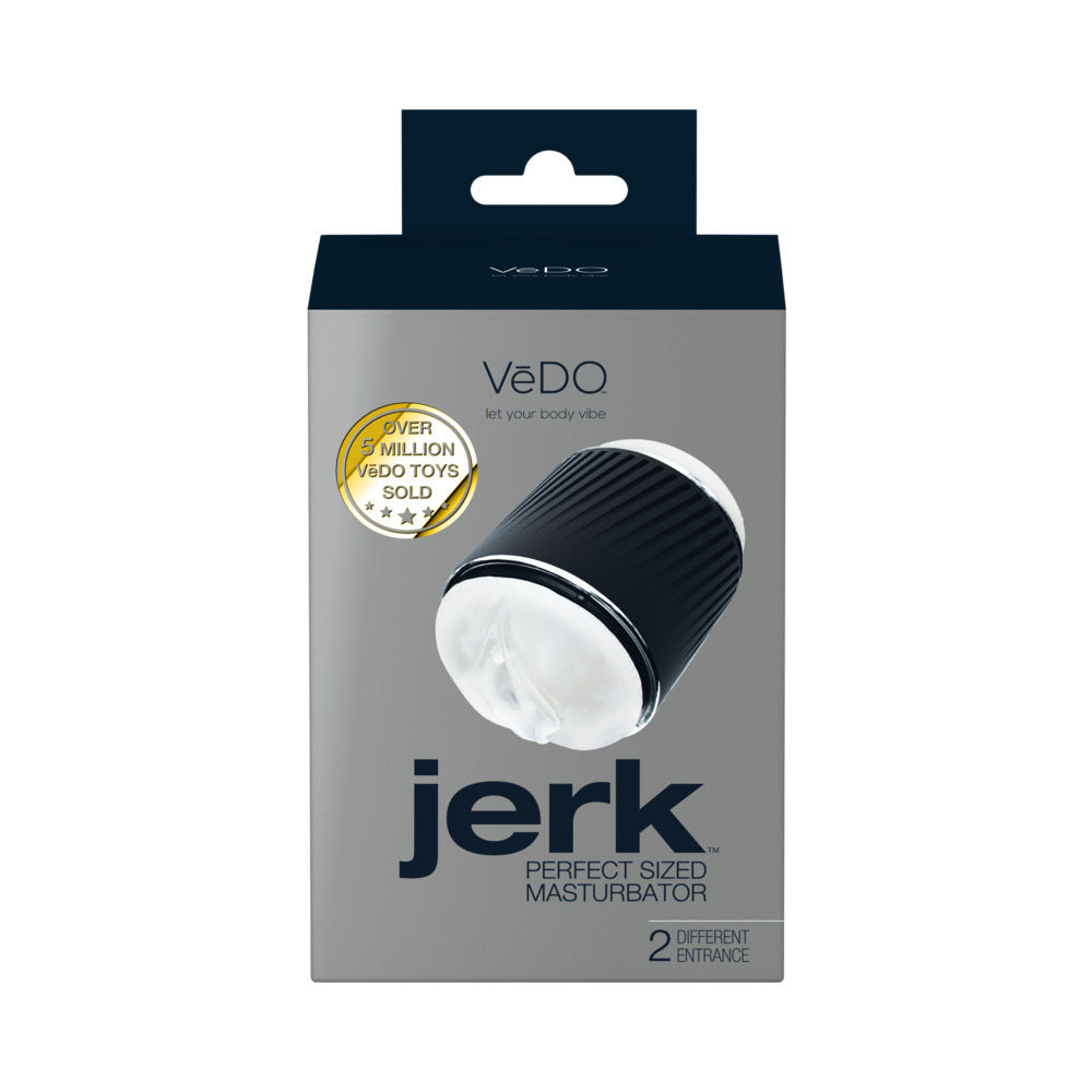 VEDO - JERK MASTURBATION SLEEVE BLACK WITH CLEAR SLEEVE