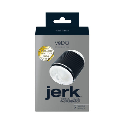 VEDO - JERK MASTURBATION SLEEVE BLACK WITH CLEAR SLEEVE