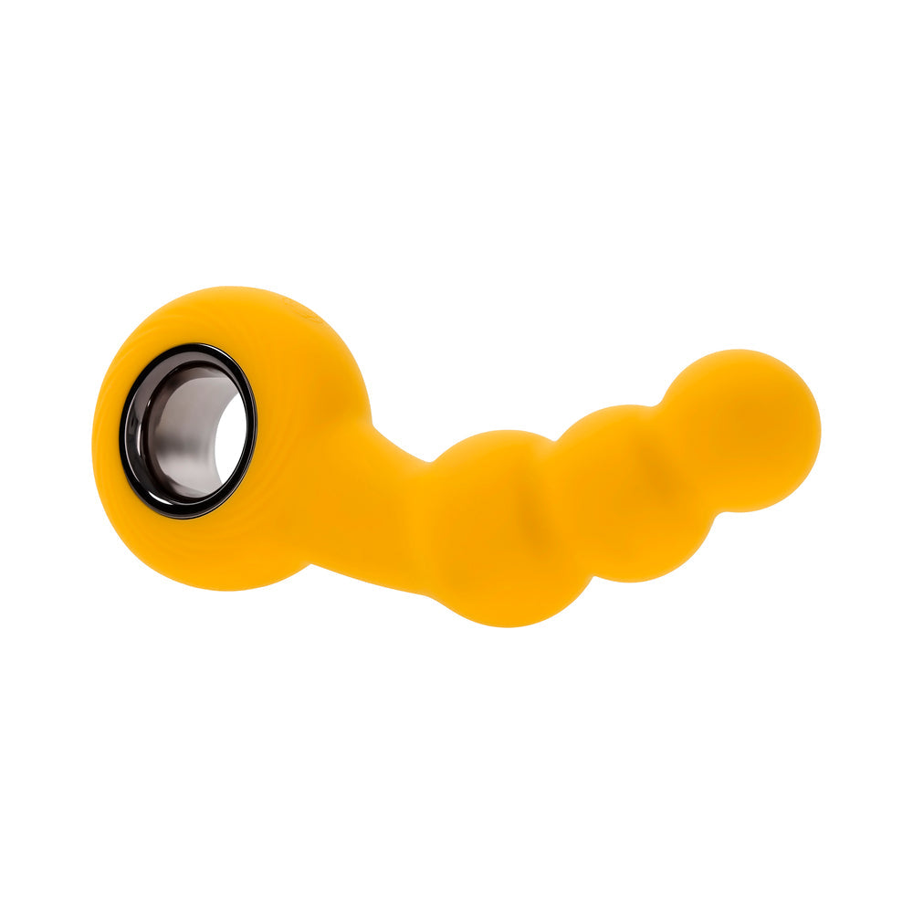 GENDER X - BUMBLE RECHARGEABLE SILICONE VIBRATING PLUG YELLOW