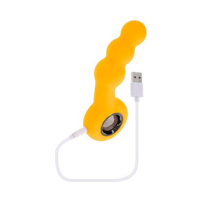 GENDER X - BUMBLE RECHARGEABLE SILICONE VIBRATING PLUG YELLOW
