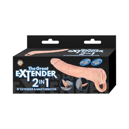 NASSTOYS - THE GREAT EXTENDER EXTENSOR E MASTURBADOR 2 EM 1 8 POL.