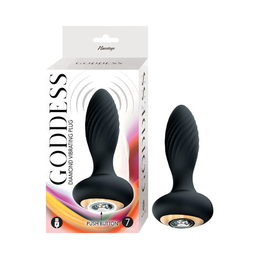 NASSTOYS - GODDESS DIAMOND VIBRATING PLUG BLACK