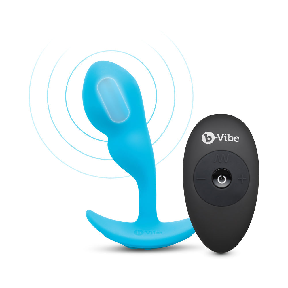 B-VIBE - VIBRATING P-SPOT SNUG PLUG SMALL WITH RECHARGEABLE REMOTE CONTROL