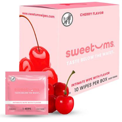 SWEETUMS - INTIMATE WIPES CHERRY FLAVOR 10-PACK