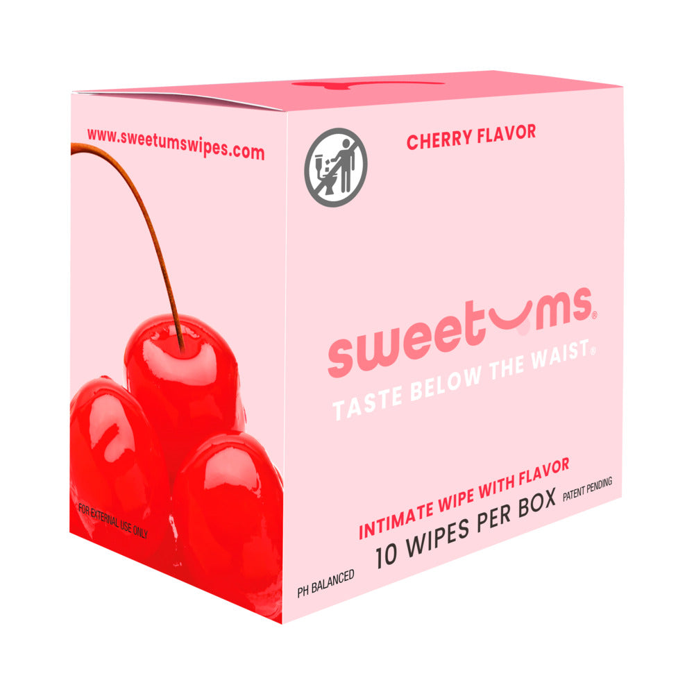 SWEETUMS - INTIMATE WIPES CHERRY FLAVOR 10-PACK