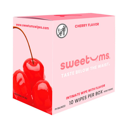 SWEETUMS - INTIMATE WIPES CHERRY FLAVOR 10-PACK