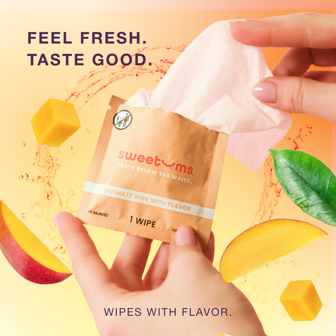 SWEETUMS - INTIMATE WIPES PINA COLADA FLAVOR 10-PACK