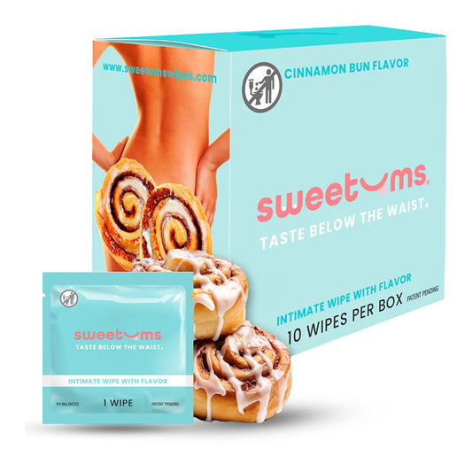 SWEETUMS - INTIMATE WIPES CINNAMON BUN FLAVOR 10-PACK