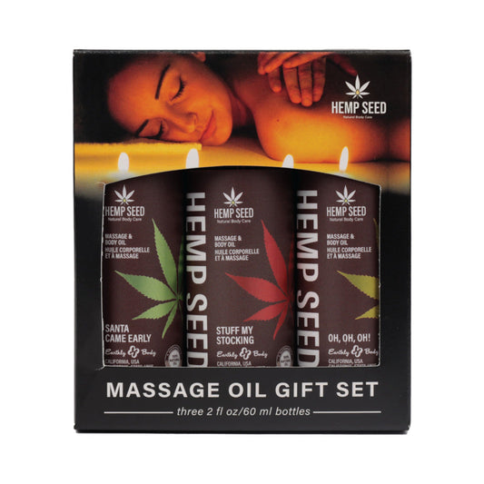 EARTHLY BODY - HEMP SEED HOLIDAY MASSAGE TRIO GIFT SET