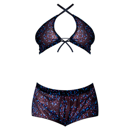 MAGIC SILK - CONJUNTO TOP HALTER & CALÇÕES HAZY DAYZ BORBOLETA S/M