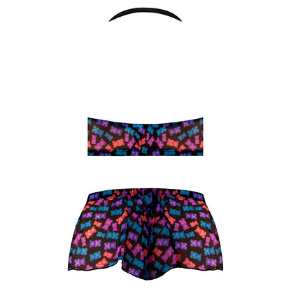 MAGIC SILK - HAZY DAYZ HALTER TOP & HOT SHORT SET GUMMY BEARS