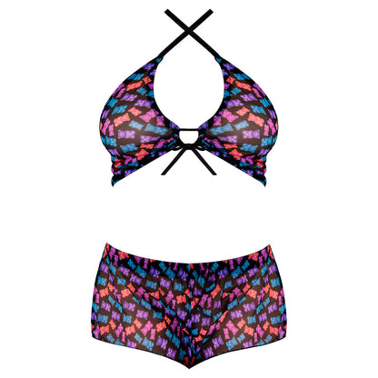 MAGIC SILK - HAZY DAYZ HALTER TOP & HOT SHORT SET GUMMY BEARS