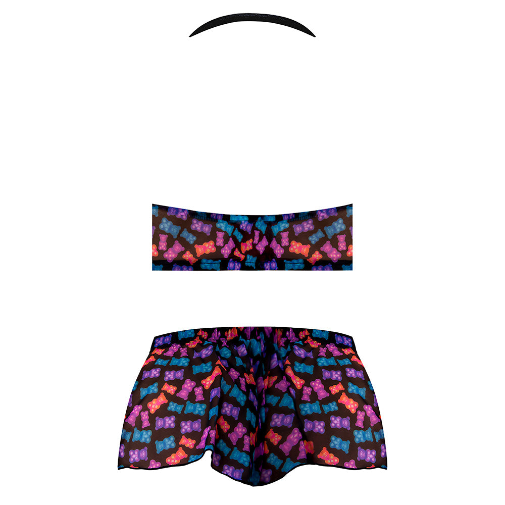 MAGIC SILK - HAZY DAYZ HALTER TOP & HOT SHORT SET GUMMY BEARS