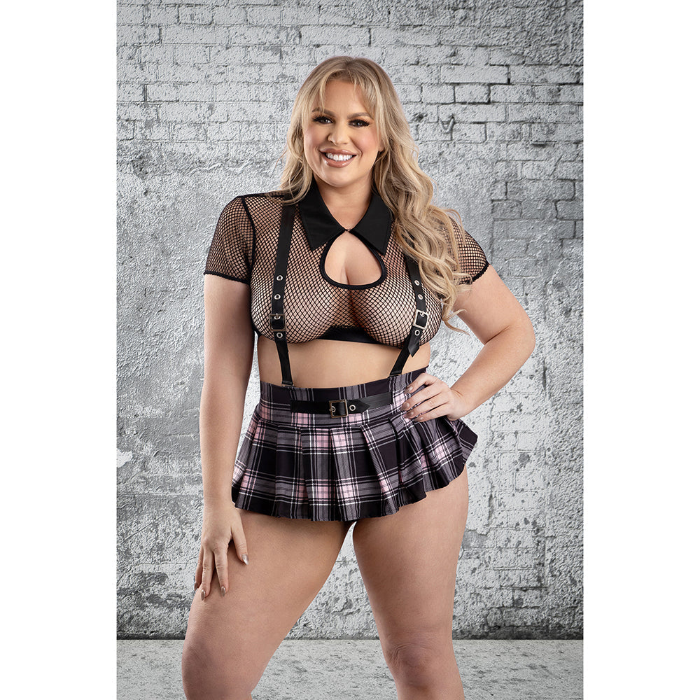 FANTASY LINGERIE - PLAY SKIPPING CLASS 4 PIECE SCHOOL GIRL COSTUME SET