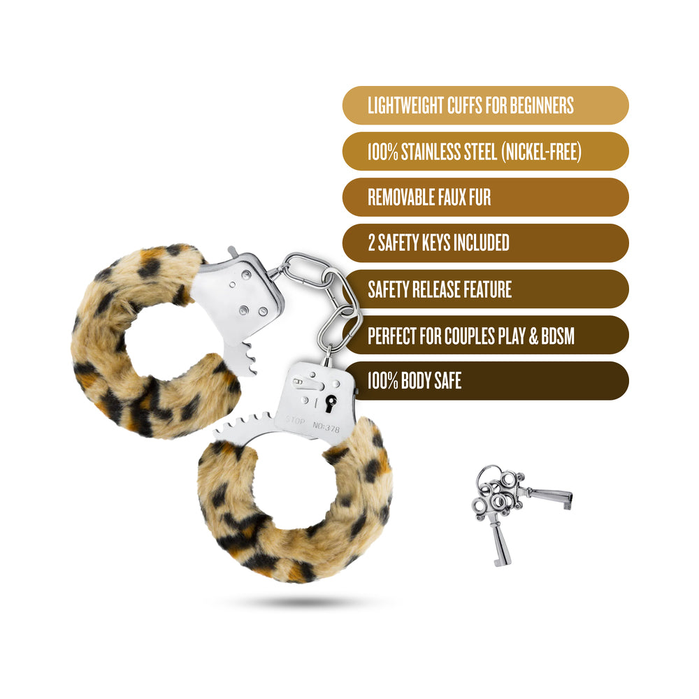 BLUSH - TEMPTASIA BEGINNER CUFFS LEOPARD
