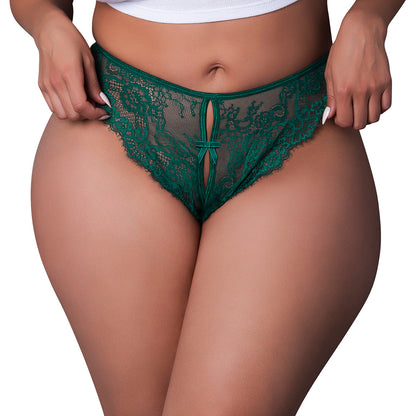 MAGIC SILK - EVERMORE SPLIT CROTCH PANTY EMERALD
