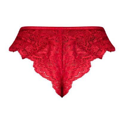 MAGIC SILK - SUGAR HIGH SPLIT CROTCH PANTY RED S/M