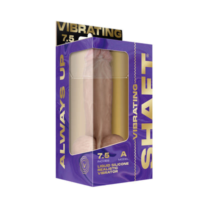 SHAFT - MODELO VIBRATÓRIO A: DILDO DE SILICONE DE DENSIDADE DUPLA DE 7,5 POL. COR PINHO